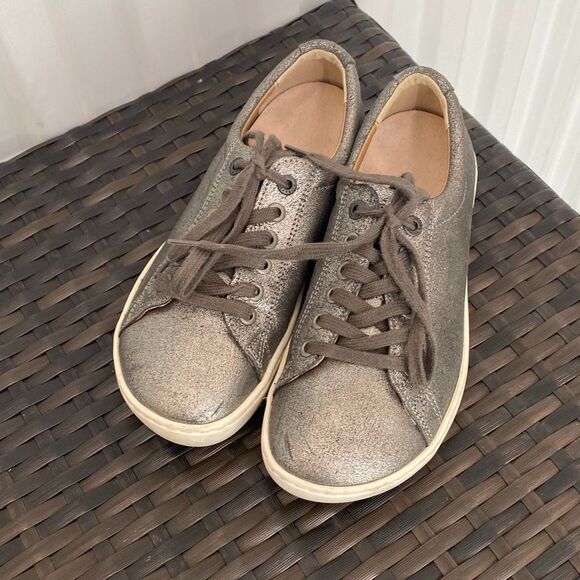 Birkenstock Arren metallic silver women’s sneakers, size 36 - Picture 6 of 7